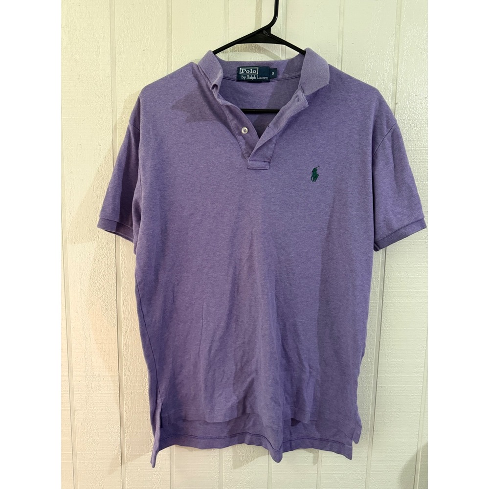 Polo Ralph Lauren Mens Small Purple Heather Short Sleeve Pony Logo Polo Shirt